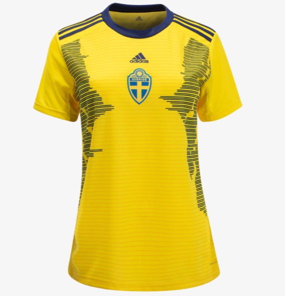 Women Sweden 2019 FIFA Home Shirt Soccer Shirt